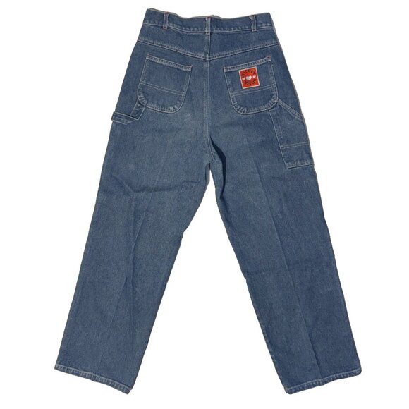 Vintage Mickey For Kids Minnie & Mickey Mouse Jeans Size 14 Embroidered Ribbon - Picture 9 of 10